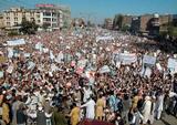 Anti-war protest in Peshawar, Pakistan, M30